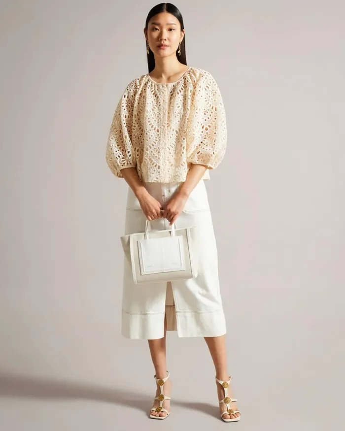 Medium Canvas Tote Bag White Women Ted Baker Bags