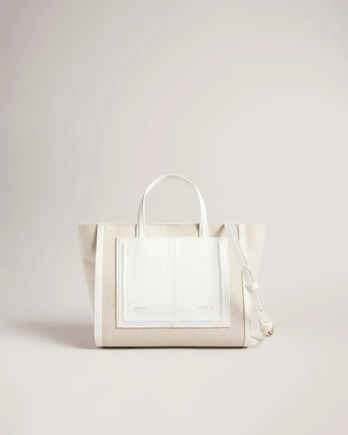 Medium Canvas Tote Bag White Women Ted Baker Bags Medium Canvas Tote Bag White Women Ted Baker Bags