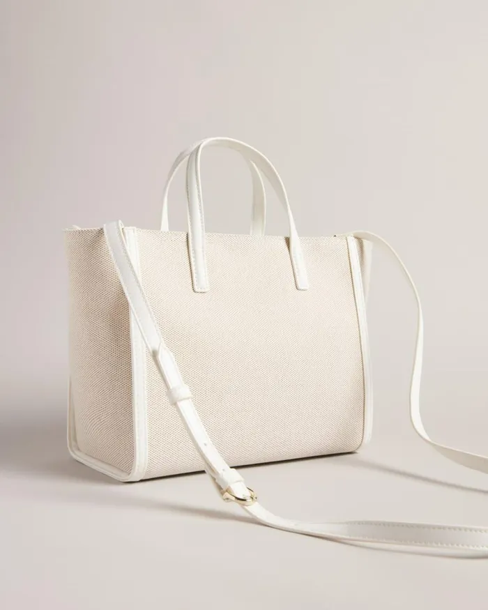 Medium Canvas Tote Bag White Women Ted Baker Bags Medium Canvas Tote Bag White Women Ted Baker Bags