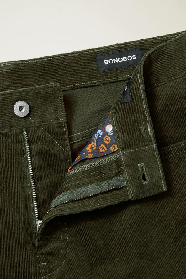 Men 5Pocket Pants Bonobos Corduroy 5Pocket Pants Artichoke