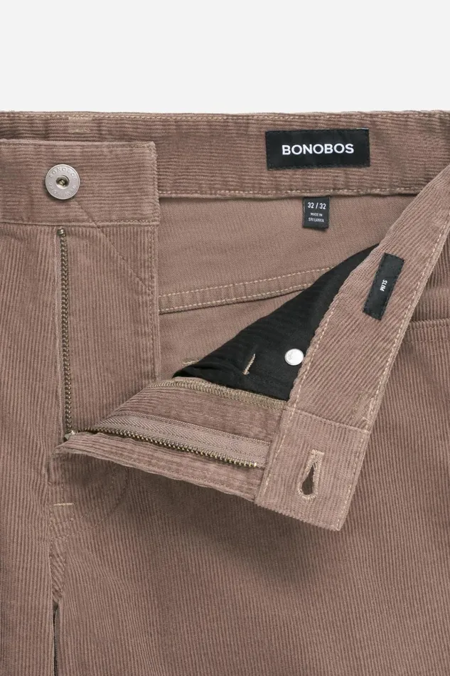 Men 5Pocket Pants Bonobos Corduroy 5Pocket Pants Banyan Bark