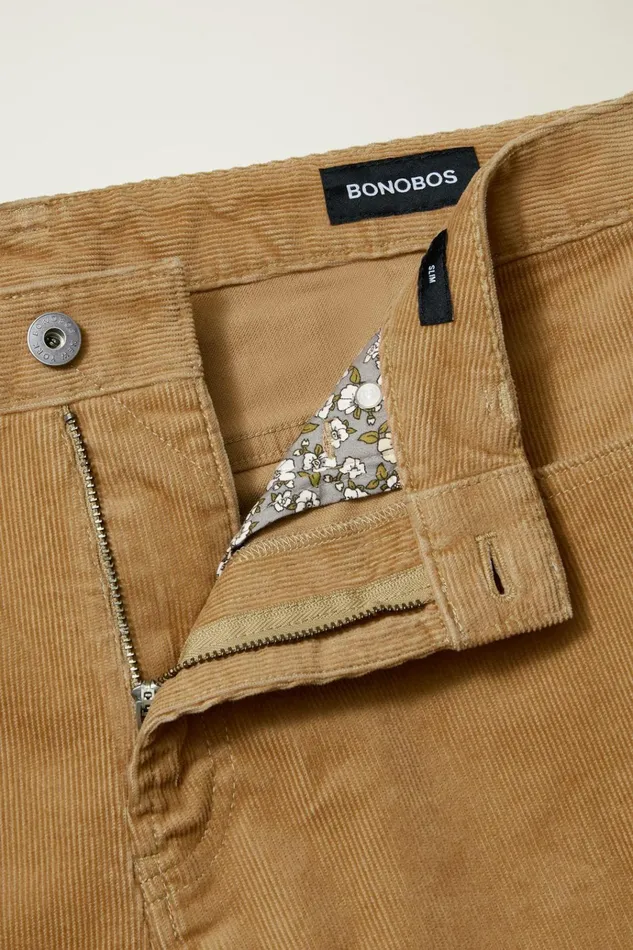 Men 5Pocket Pants Bonobos Corduroy 5Pocket Pants Camel