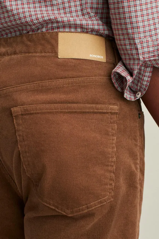 Men 5Pocket Pants Bonobos Corduroy 5Pocket Pants Chestnut Brown