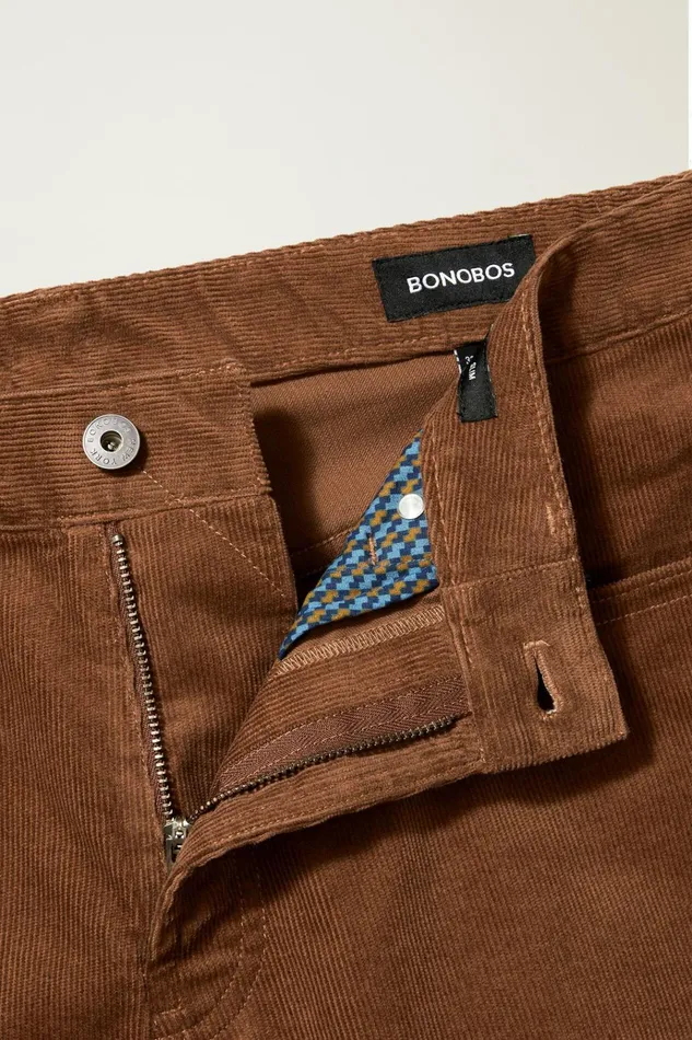 Men 5Pocket Pants Bonobos Corduroy 5Pocket Pants Chestnut Brown