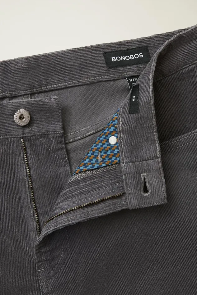 Men 5Pocket Pants Bonobos Corduroy 5Pocket Pants Steel