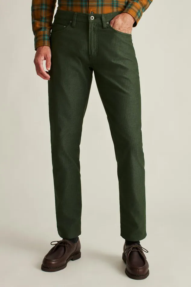 Men 5Pocket Pants Bonobos Herringbone 5Pocket Pants Duffel Green