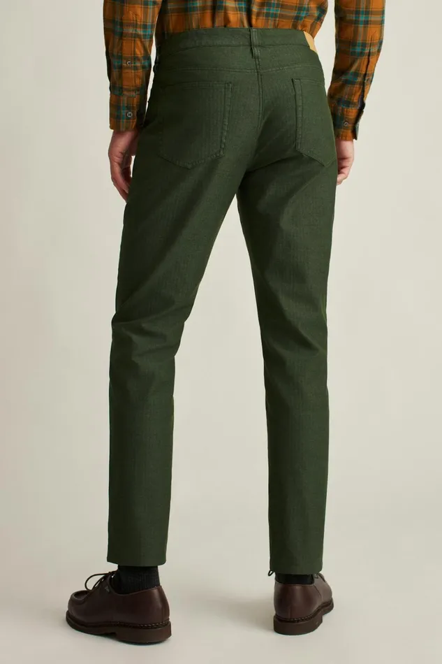 Men 5Pocket Pants Bonobos Herringbone 5Pocket Pants Duffel Green