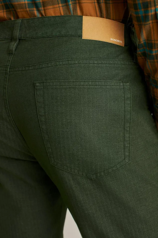 Men 5Pocket Pants Bonobos Herringbone 5Pocket Pants Duffel Green