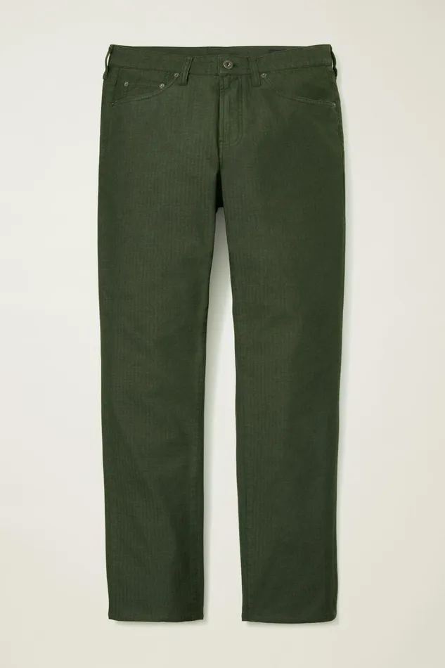 Men 5Pocket Pants Bonobos Herringbone 5Pocket Pants Duffel Green