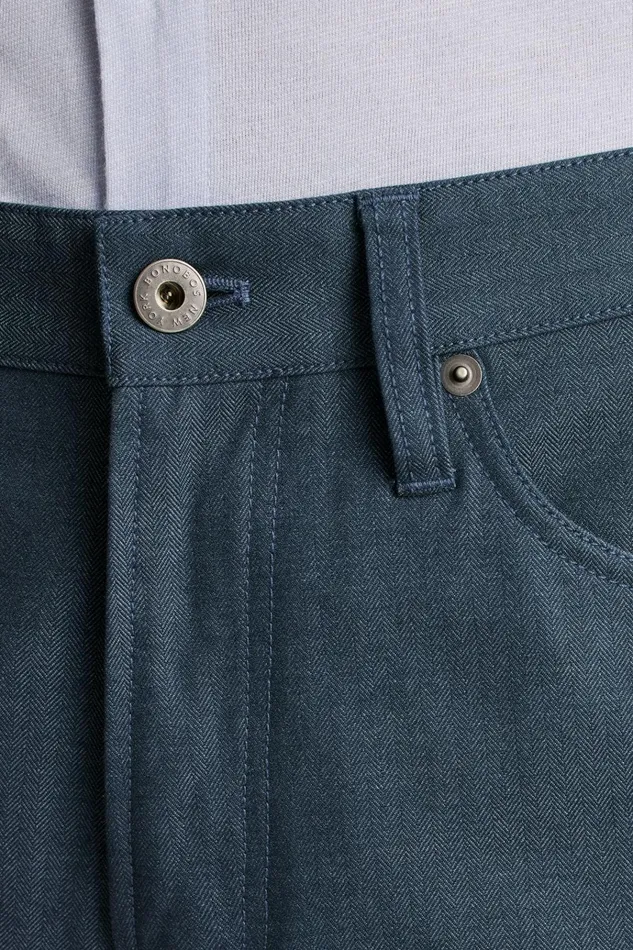 Men 5Pocket Pants Bonobos Herringbone 5Pocket Pants Naval Blue