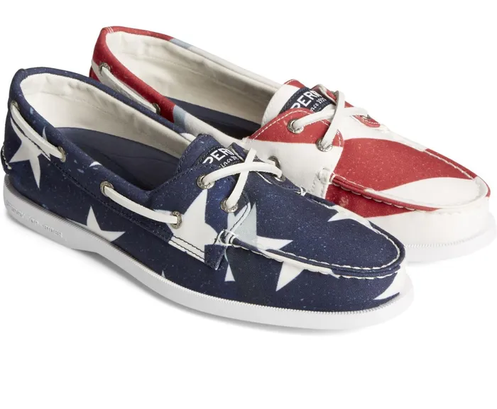 Men Authentic Original Americana Boat Shoe RedWhiteBlue Sperry Boat Shoes Men Authentic Original Americana Boat Shoe RedWhiteBlue Sperry Boat Shoes