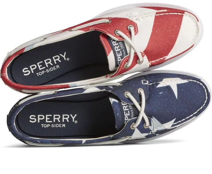 Men Authentic Original Americana Boat Shoe RedWhiteBlue Sperry Boat Shoes Men Authentic Original Americana Boat Shoe RedWhiteBlue Sperry Boat Shoes