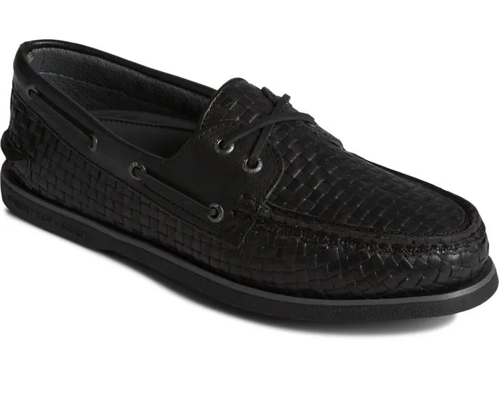 Men Authentic Original Gold Cup Woven Boat Shoe Black Sperry Boat Shoes Men Authentic Original Gold Cup Woven Boat Shoe Black Sperry Boat Shoes