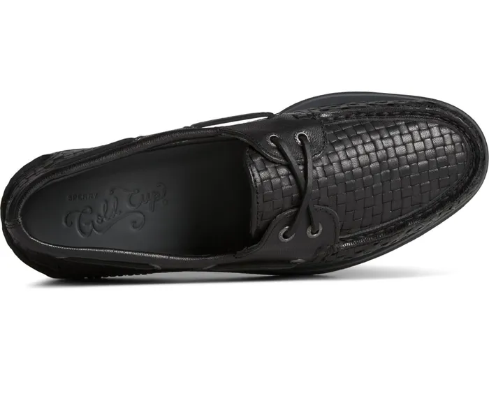 Men Authentic Original Gold Cup Woven Boat Shoe Black Sperry Boat Shoes Men Authentic Original Gold Cup Woven Boat Shoe Black Sperry Boat Shoes