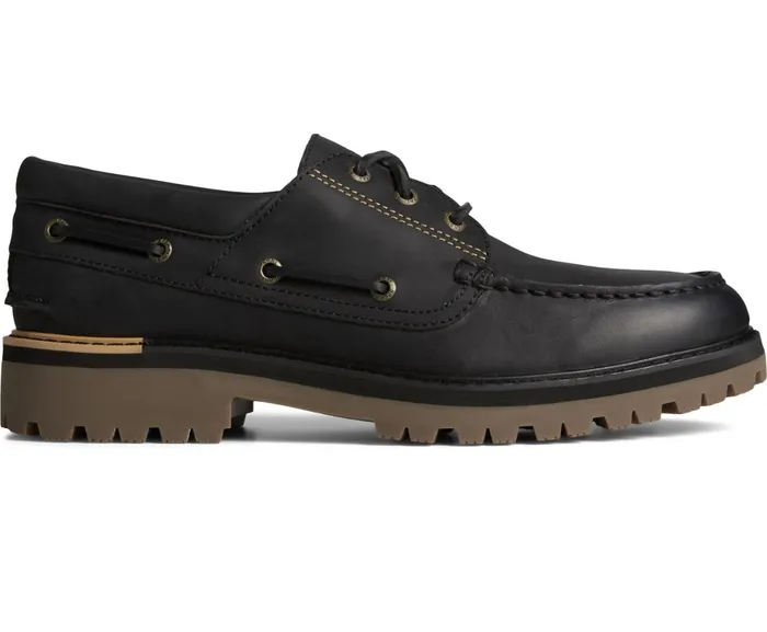 Men Authentic Original Lug 3Eye Boat Shoe Black Sperry Boat Shoes