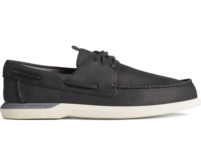 Men Authentic Original PLUSHWAVE20 Boat Shoe Black Sperry Boat Shoes