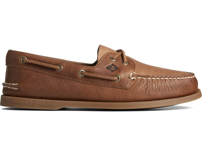 Men Authentic Original Tumbled Boat Shoe Brown Sperry Boat Shoes