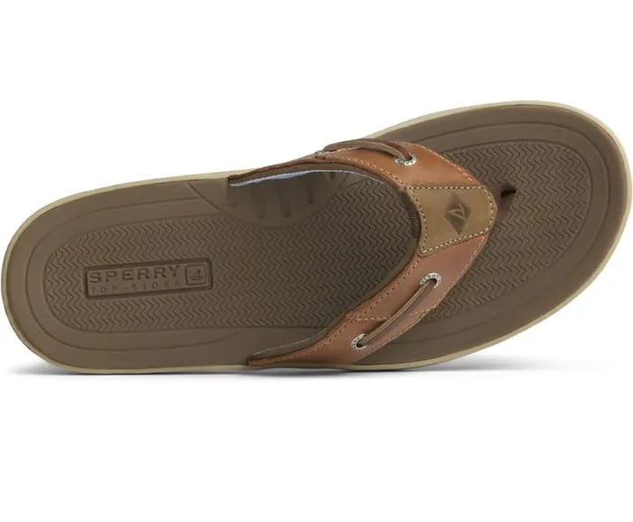 Men Baitfish Flip Flops Tan Leather Sperry Sandals Men Baitfish Flip Flops Tan Leather Sperry Sandals