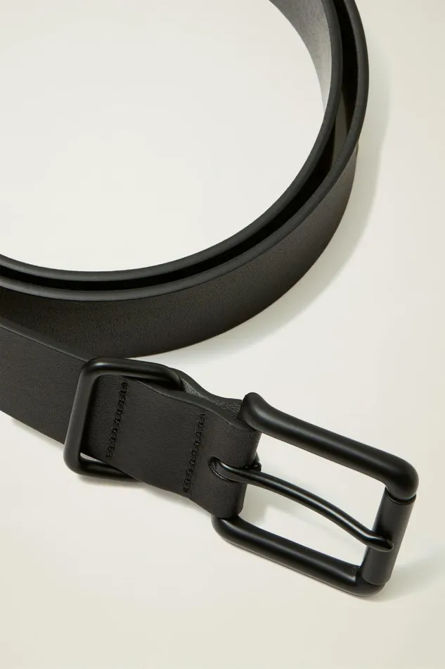 Men Belts Bonobos Leather Jeans Belt Monochrome Black