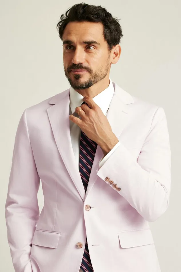 Men Blazers and Sport Coats Bonobos Jetsetter Italian Cotton Blazer Dusty Pink