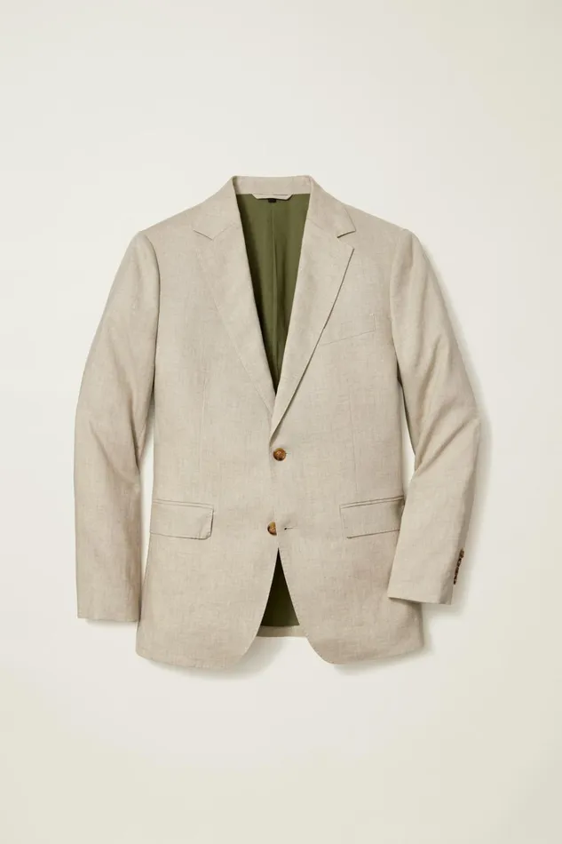 Men Blazers and Sport Coats Bonobos Jetsetter Italian Linen Blazer Stone Beige