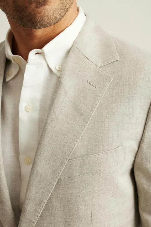 Men Blazers and Sport Coats Bonobos Jetsetter Italian Linen Blazer Stone Beige