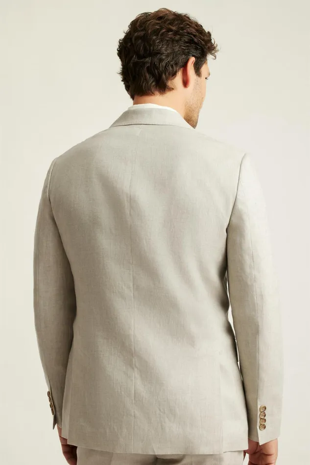 Men Blazers and Sport Coats Bonobos Jetsetter Italian Linen Blazer Stone Beige