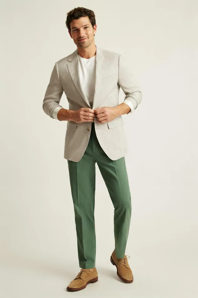 Men Blazers and Sport Coats Bonobos Jetsetter Italian Linen Blazer Stone Beige