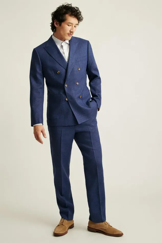 Men Blazers and Sport Coats Bonobos Jetsetter Italian Linen Double Breasted Blazer Bright Navy Men Blazers and Sport Coats Bonobos Jetsetter Italian Linen Double Breasted Blazer Bright Navy