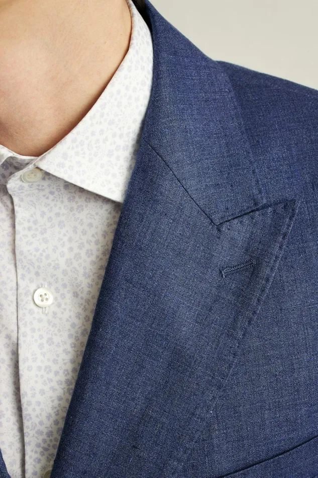 Men Blazers and Sport Coats Bonobos Jetsetter Italian Linen Double Breasted Blazer Bright Navy