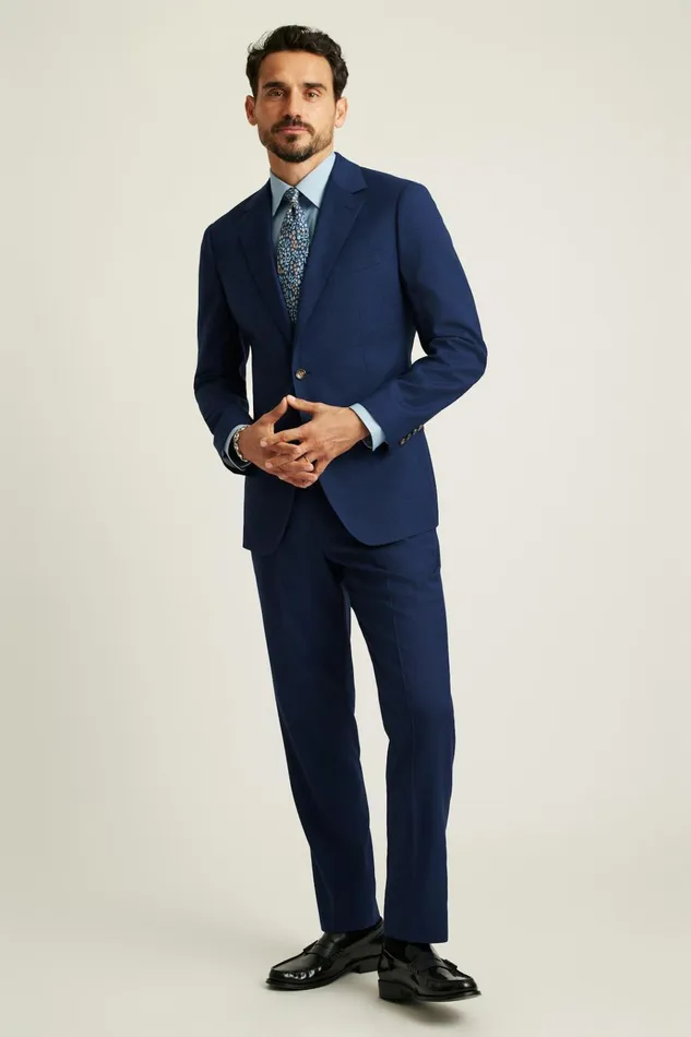 Men Blazers and Sport Coats Bonobos Jetsetter Italian Wool Blazer Bright Navy Sharkskin Men Blazers and Sport Coats Bonobos Jetsetter Italian Wool Blazer Bright Navy Sharkskin