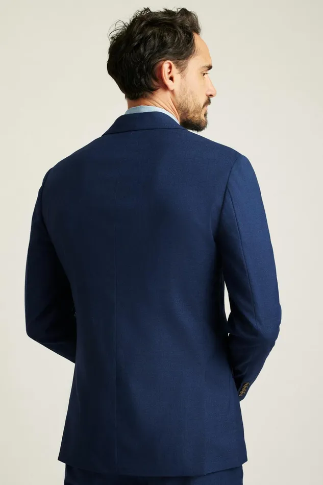 Men Blazers and Sport Coats Bonobos Jetsetter Italian Wool Blazer Bright Navy Sharkskin