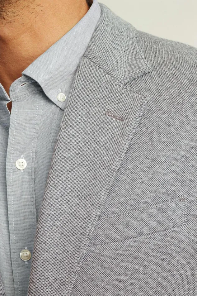 Men Blazers and Sport Coats Bonobos Jetsetter Knit Blazer Light Grey