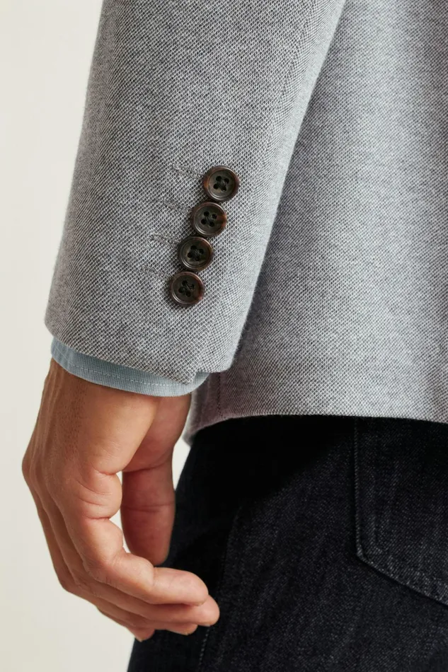 Men Blazers and Sport Coats Bonobos Jetsetter Knit Blazer Light Grey