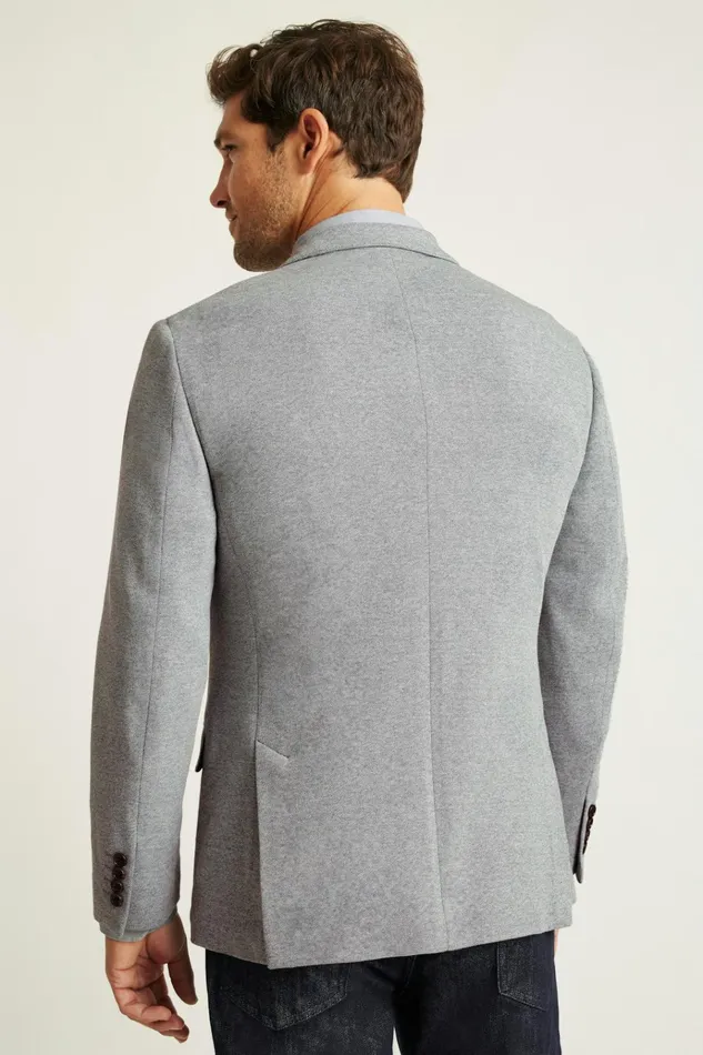 Men Blazers and Sport Coats Bonobos Jetsetter Knit Blazer Light Grey