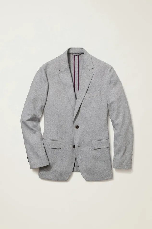 Men Blazers and Sport Coats Bonobos Jetsetter Knit Blazer Light Grey