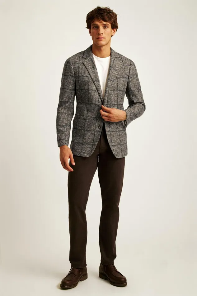 Men Blazers and Sport Coats Bonobos Jetsetter Knit Blazer Navy Brown Glen Plaid Men Blazers and Sport Coats Bonobos Jetsetter Knit Blazer Navy Brown Glen Plaid