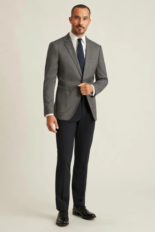 Men Blazers and Sport Coats Bonobos Jetsetter Stretch Italian Wool Blazer Grey
