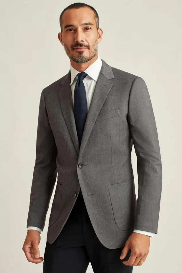 Men Blazers and Sport Coats Bonobos Jetsetter Stretch Italian Wool Blazer Grey
