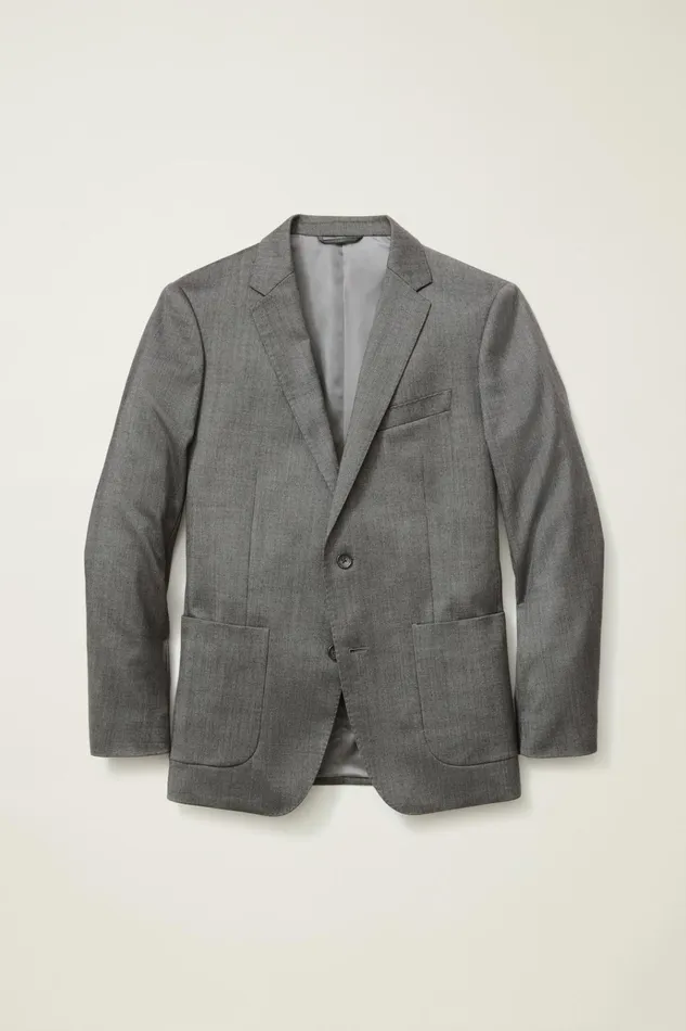 Men Blazers and Sport Coats Bonobos Jetsetter Stretch Italian Wool Blazer Grey