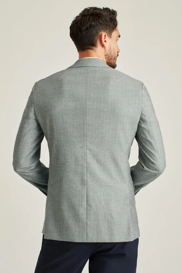Men Blazers and Sport Coats Bonobos Jetsetter Stretch Italian Wool Blazer Grey Chalkstripe