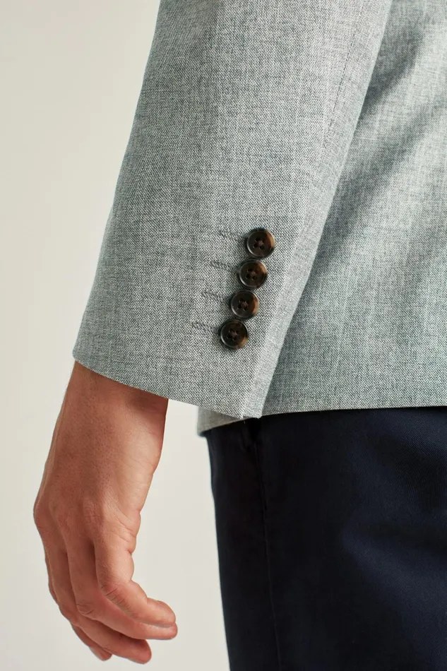 Men Blazers and Sport Coats Bonobos Jetsetter Stretch Italian Wool Blazer Grey Chalkstripe