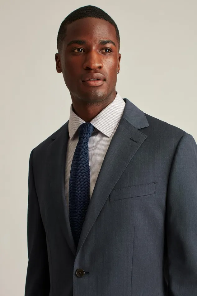 Men Blazers and Sport Coats Bonobos Jetsetter Super 120S Italian Wool Blazer Mid Blue