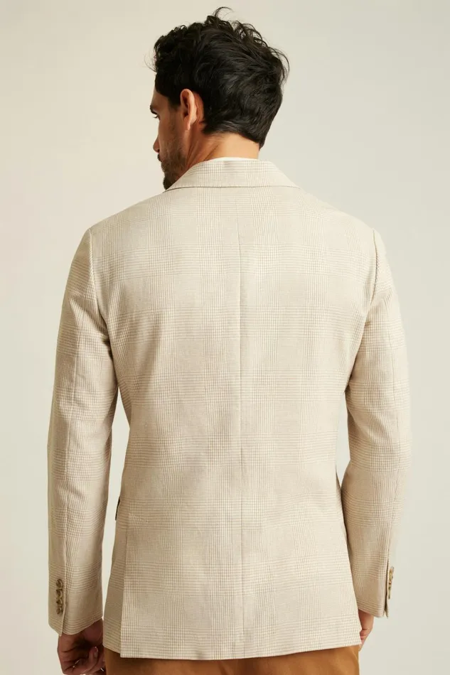 Men Blazers and Sport Coats Bonobos Jetsetter Unconstructed Blazer Light Sand Check