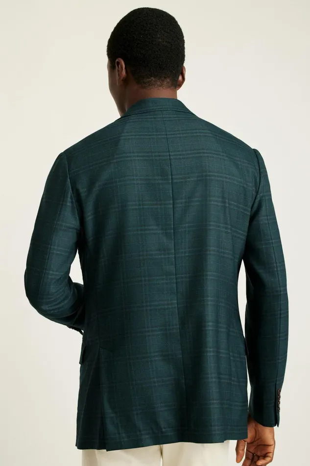 Men Blazers and Sport Coats Bonobos Jetsetter Unconstructed Blazer Mineral Green Plaid