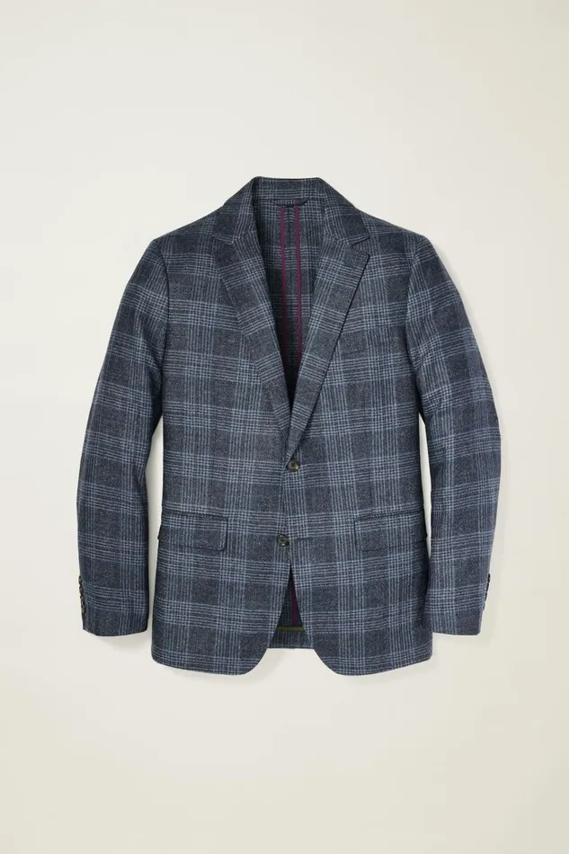 Men Blazers and Sport Coats Bonobos Jetsetter Unconstructed Blazer Navy Glen Check