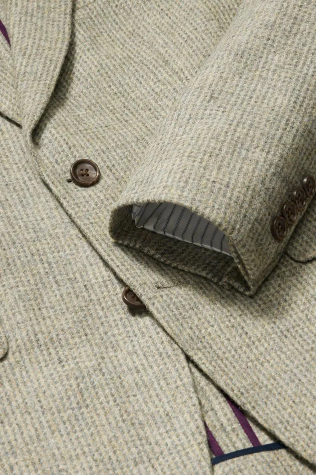 Men Blazers and Sport Coats Bonobos Jetsetter Unconstructed Blazer Oatmeal Gray Houndstooth