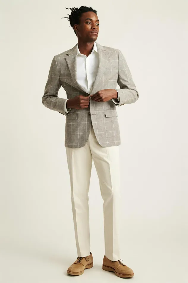 Men Blazers and Sport Coats Bonobos Jetsetter Unconstructed Italian Blazer Khaki Windowpane Men Blazers and Sport Coats Bonobos Jetsetter Unconstructed Italian Blazer Khaki Windowpane