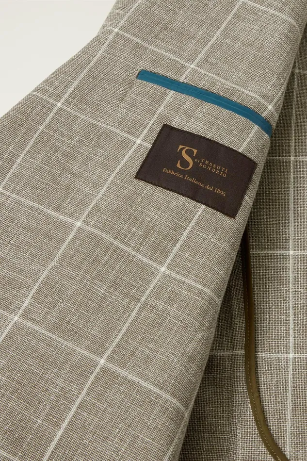 Men Blazers and Sport Coats Bonobos Jetsetter Unconstructed Italian Blazer Khaki Windowpane