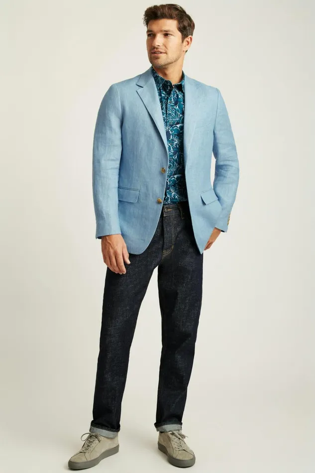Men Blazers and Sport Coats Bonobos Jetsetter Unconstructed Italian Blazer Light Blue Herringbone Men Blazers and Sport Coats Bonobos Jetsetter Unconstructed Italian Blazer Light Blue Herringbone